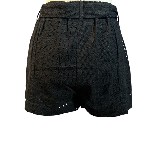 Blank NYC High Waist Black Eyelet Women's Shorts - Picture 5 of 8